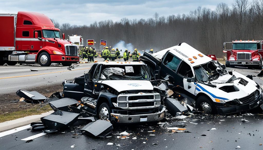 Semi-truck crash in Michigan